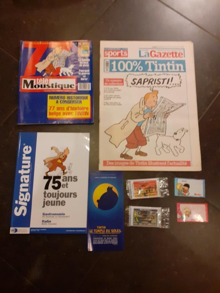 HERGE TINTIN CEDRIC LUCKY LUKE articles divers, Enlèvement ou Envoi, Tintin, Utilisé, Image, Affiche ou Autocollant