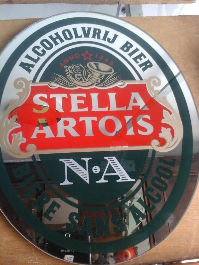 STELLA ARTOIS - SPIEGEL, Verzamelen, Ophalen of Verzenden, Zo goed als nieuw, Reclamebord, Plaat of Schild, Stella Artois