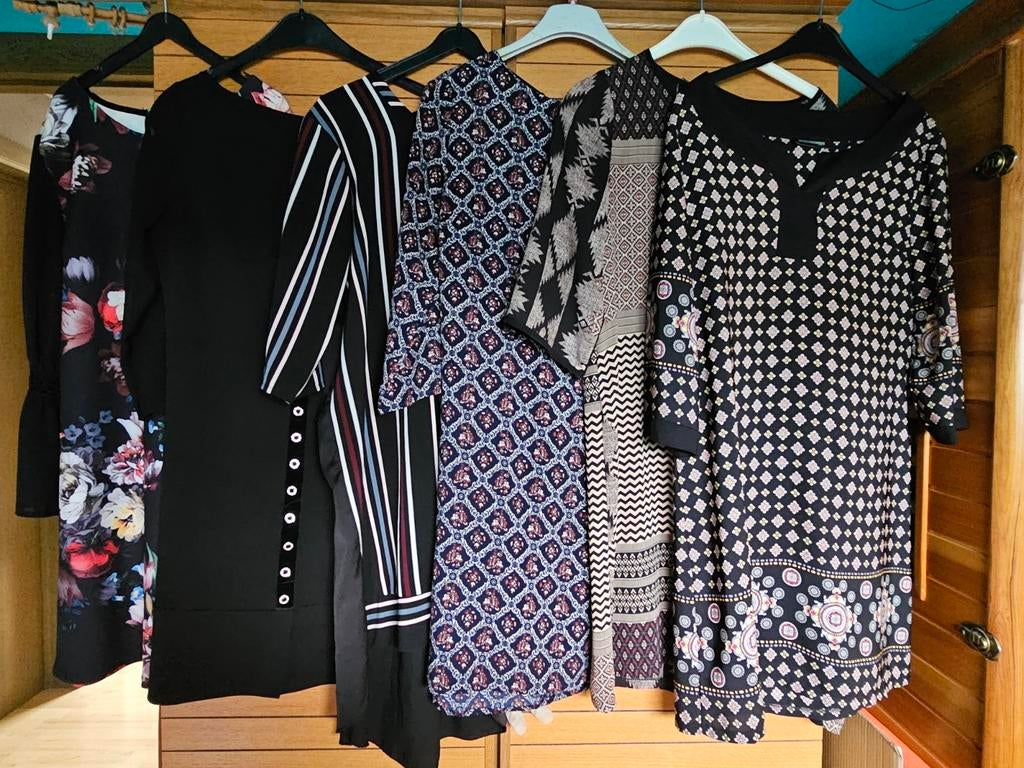 Lot 6 nette merk kleedjes met ronde hals&Driekwart mouwen, Kleding | Dames, Ophalen of Verzenden