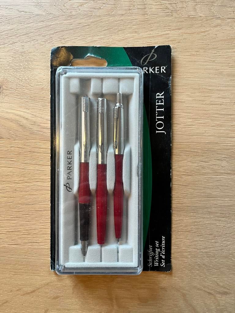 Oude nieuwe Parker Jotter schrijfset, Verzamelen, Nieuw, Pennenset, Parker, Met doosje