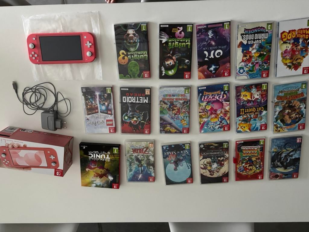 Switch bundel - incl 17 games, Ophalen, Zo goed als nieuw
