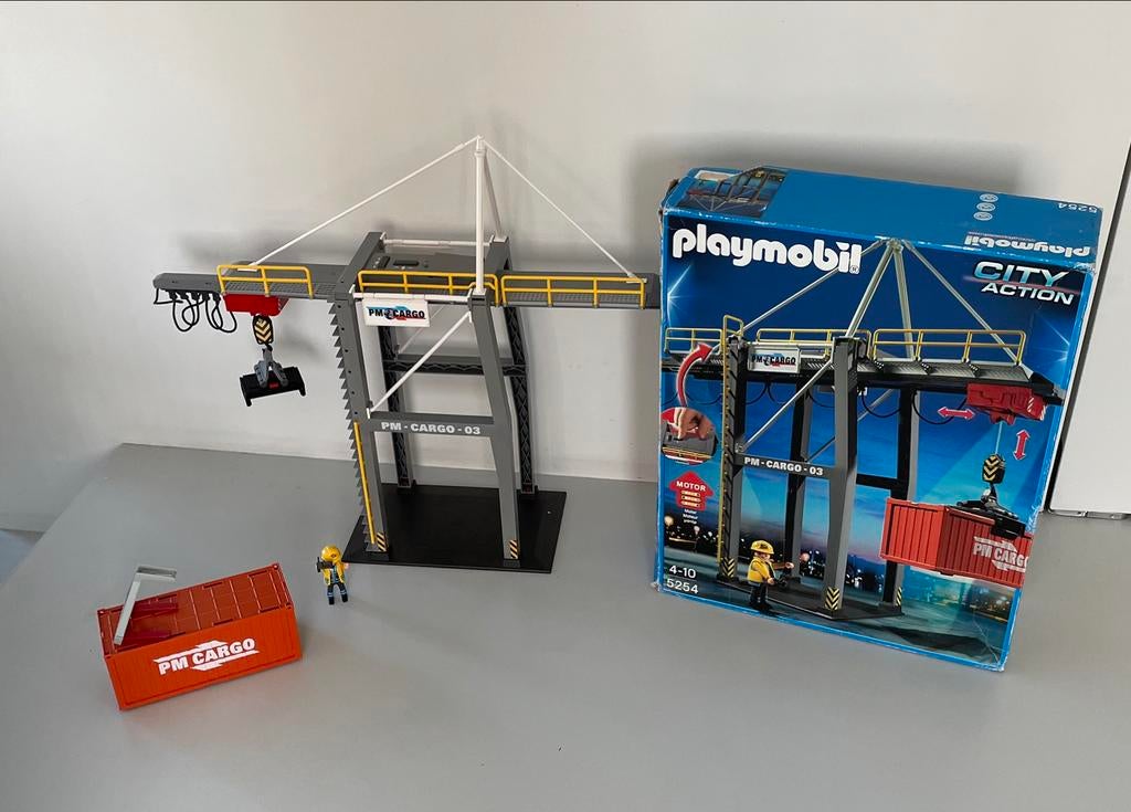 Grote playmobil hijskraan, Ophalen of Verzenden, Zo goed als nieuw, Complete set
