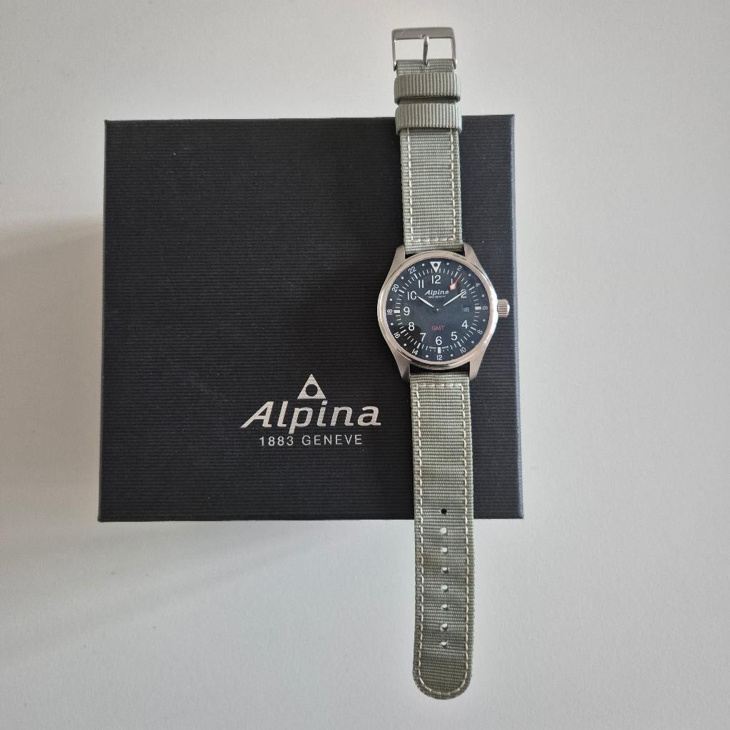 Horloge Alpina smarttimer mechanisch & swiss made, Polshorloge, Kunststof, Zo goed als nieuw, Ophalen