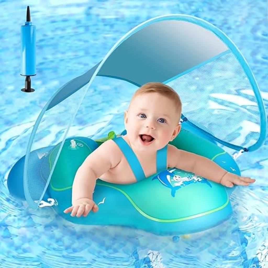 anneau de bain pour bébé avec pare-soleil LIVRAISON GRATUITE, Envoi, Neuf