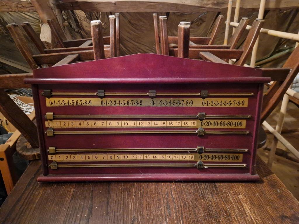 Antiek Snooker telraam, scorebord, Sport en Fitness, Ophalen, Gebruikt, Snookertafel