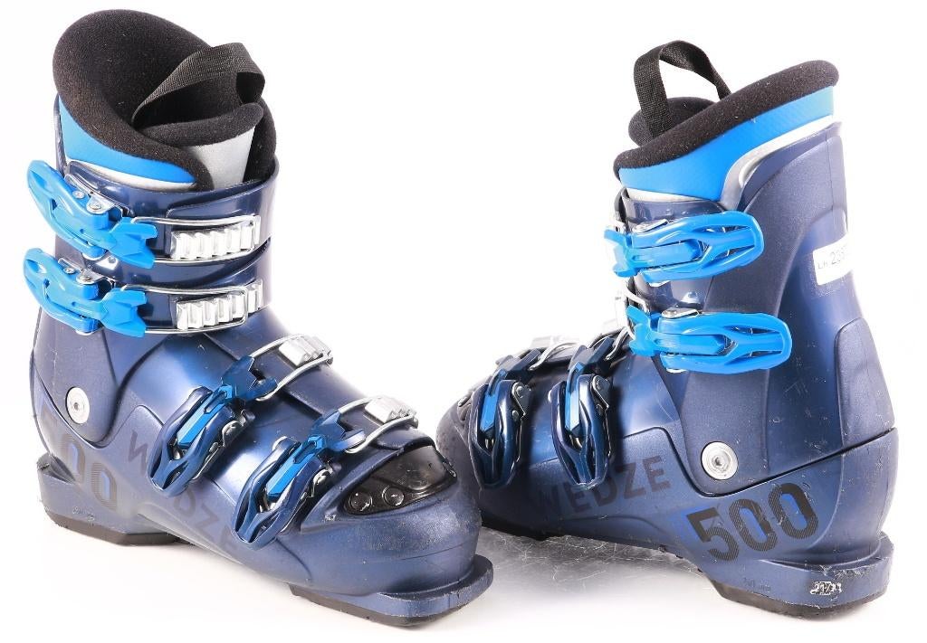 Chaussures de ski 33 34 EU WEDZE 500 pour enfants, bleu, Carving, Enlèvement ou Envoi, Utilisé, Chaussures