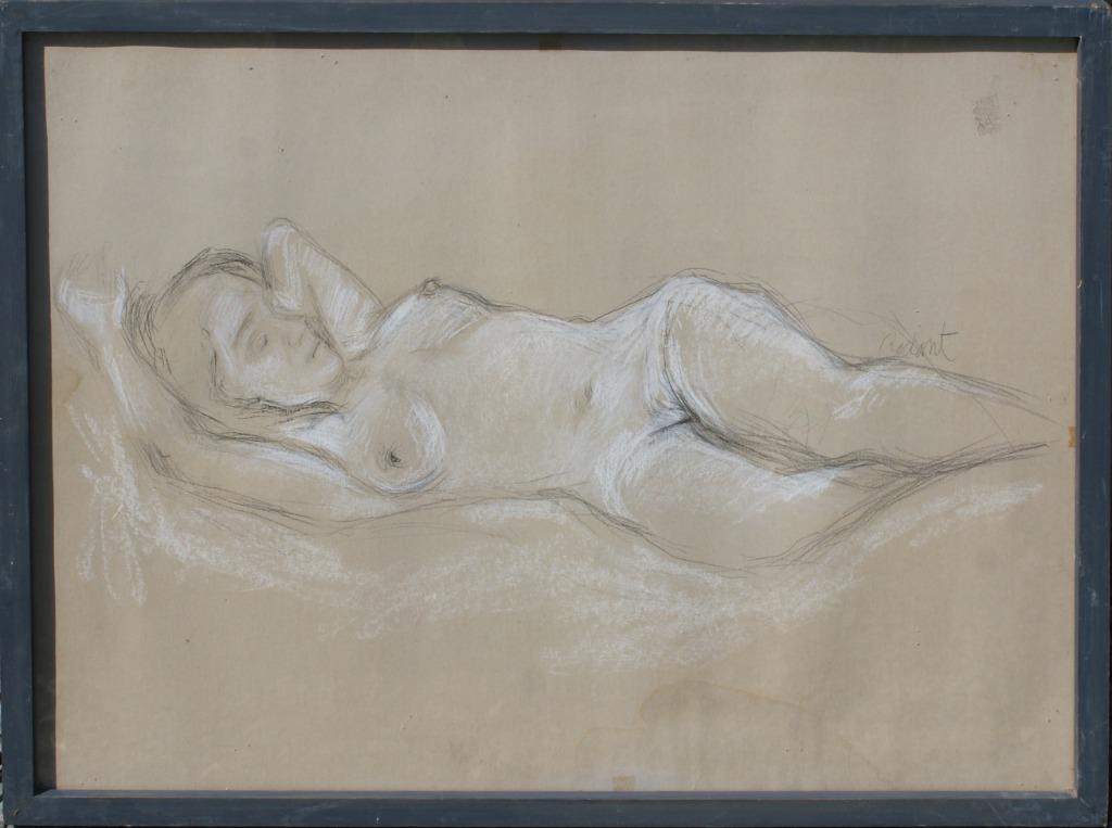 Andre Roelant (1942-2023): Naaktstudie 2 (75 x 60 cm), Antiek en Kunst, Ophalen