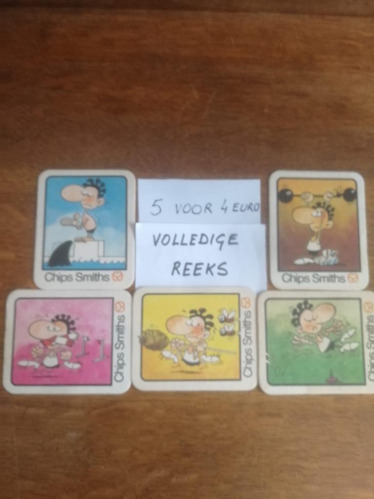 Volledige reeks bierviltjes - Chips Smiths - €4, Enlèvement ou Envoi, Sous-bock