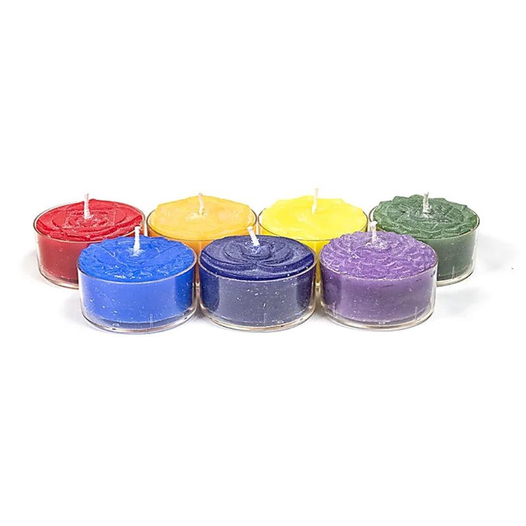 chakra geurkaars theelichtjes, Ophalen of Verzenden, Nieuw
