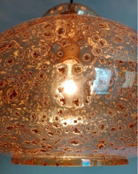 vintage hanglamp Barovier & Toso Italy, Ophalen, Zo goed als nieuw, Glas, Mid-century