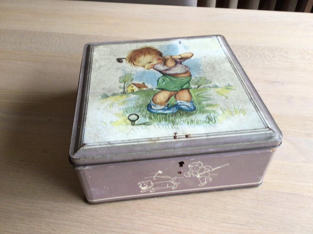 Vintage Blikken doos van Melle, Ophalen of Verzenden, Gebruikt