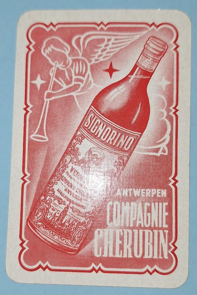Carte à jouer anvers — Distillery Comp. Cherubin, red_114, Enlèvement ou Envoi, Utilisé, Carte(s) à jouer