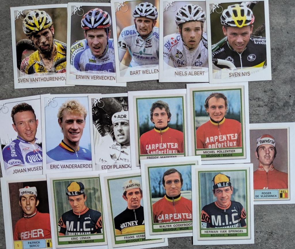 PANINI wielrenners veldrijders grootheden Belg. wielersport, Verzenden, Nieuw