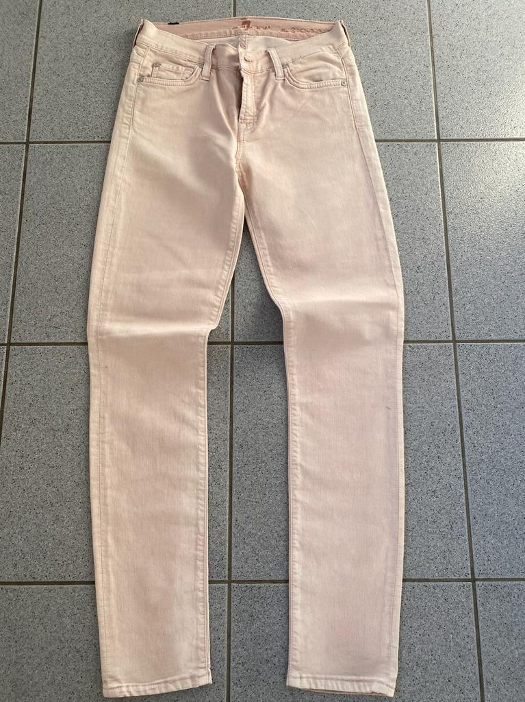 Zalmroze jeans van 7 for all mankind maat 26, Overige kleuren, Ophalen of Verzenden, Zo goed als nieuw, W27 (confectie 34) of kleiner