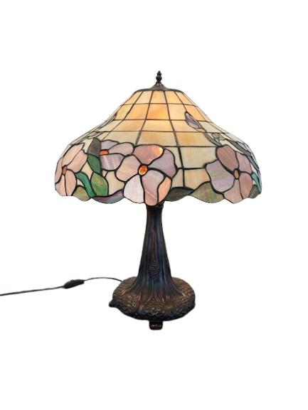 Lampe de table de style Tiffany avec abat-jour en vitrail, Verre, Comme neuf, Enlèvement, X