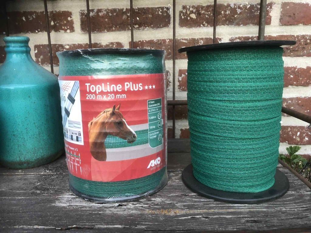 Groen schriklint Topline plus 350m x 20mm, Ophalen of Verzenden, Nieuw, Overige soorten