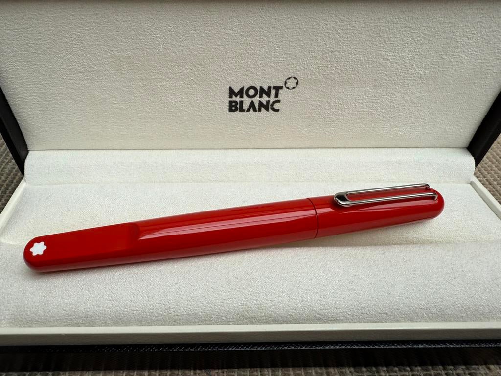 Nieuwstaat Montblanc M Red Line Marc Newson Rollerball Pen, Ophalen of Verzenden, Zo goed als nieuw, Balpen, Mont Blanc