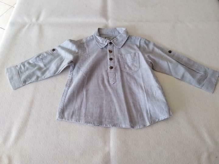 Hemd Zara, maat 74, Kinderen en Baby's, Gebruikt, Ophalen of Verzenden, Zara, Overhemdje of Bloesje