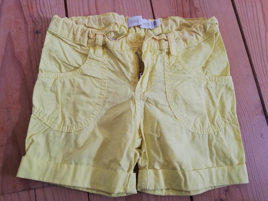 Filou & Friends - gele short - verstelbaar 3/4 jaar - 98/104, Broek, Gebruikt, Meisje, Filou & Friends