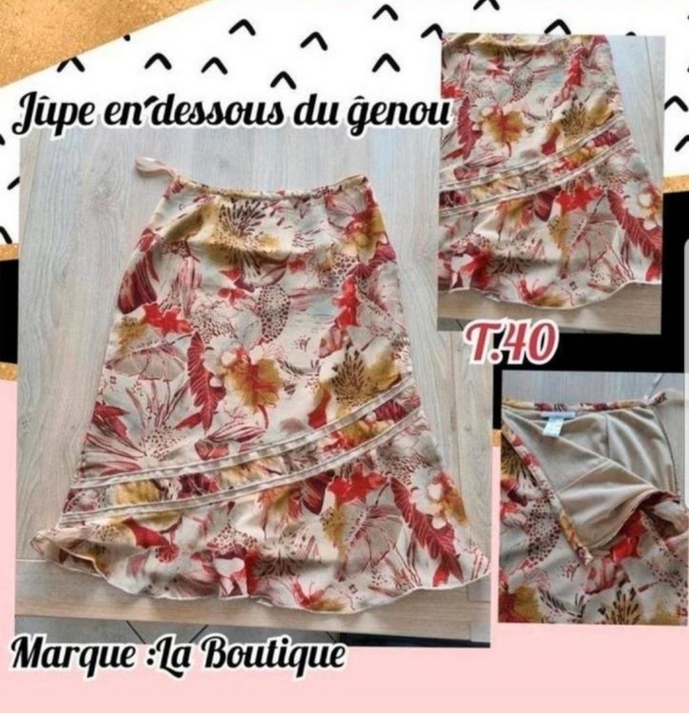 Jupe pour femme avec motifs-T.40, Enlèvement ou Envoi, Porté, Taille 38/40 (M), Longueur genou