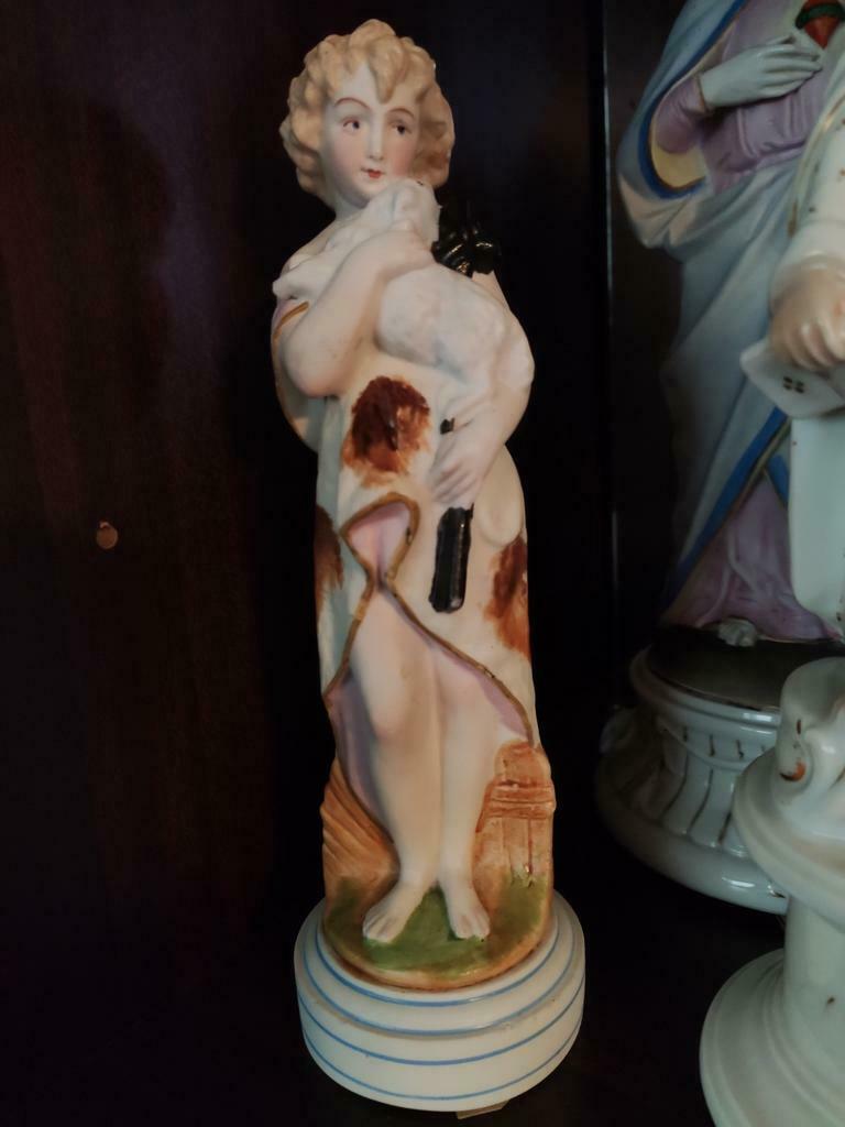 Statuette en Andenne 24 cm, Antiek en Kunst, Antiek | Religieuze voorwerpen, Ophalen of Verzenden
