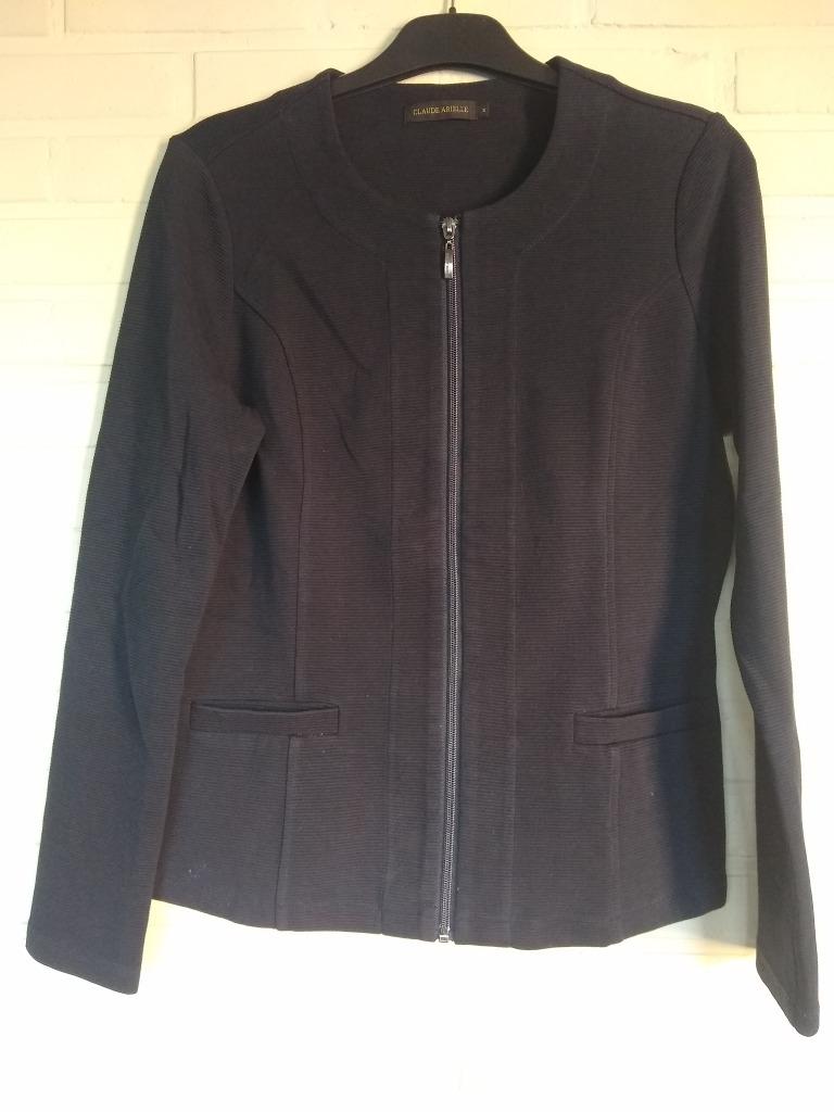 Geceintreerde donkerblauwe gilet, Claude Arielle, maat M, Kleding | Dames, Blauw, Zo goed als nieuw, Claude Arielle, Ophalen
