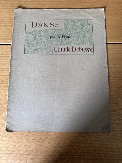 Claude Debussy — Danse pour Piano (édition originale), Enlèvement ou Envoi, Artiste ou Compositeur, Classique, Utilisé