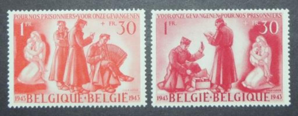 Postzegels 623/24 krijgsgevangenen en hun gezinnen, Postzegels en Munten, Postzegels | Europa | België, Ophalen of Verzenden, Frankeerzegel