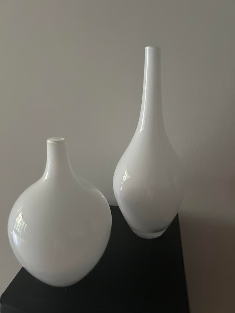 2 Witte vazen IKEA Salong design - ICOON, Ophalen, Wit, Nieuw, Glas