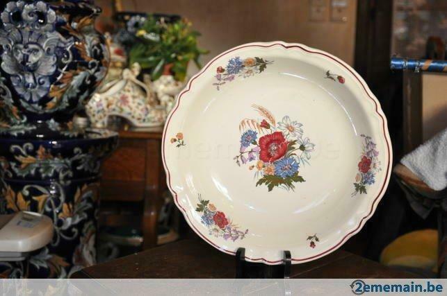 ancien plat profond sarreguemines agreste, Antiquités & Art
