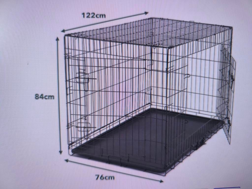 NIEUWE Hondenbench XXL met twee deuren en plaid, Dieren en Toebehoren, Hondenbenches, Ophalen