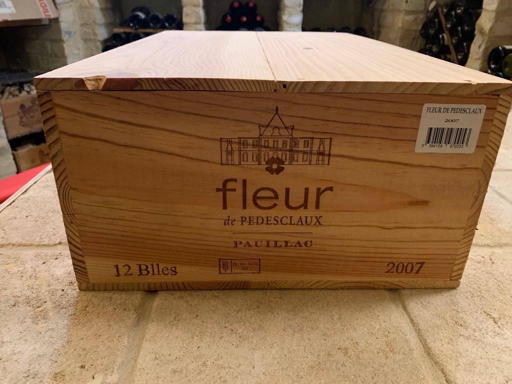 Fleur de Pedesclaux 2007 gesloten kist 12 flessen 75cl, Frankrijk, Ophalen of Verzenden, Zo goed als nieuw, Rode wijn