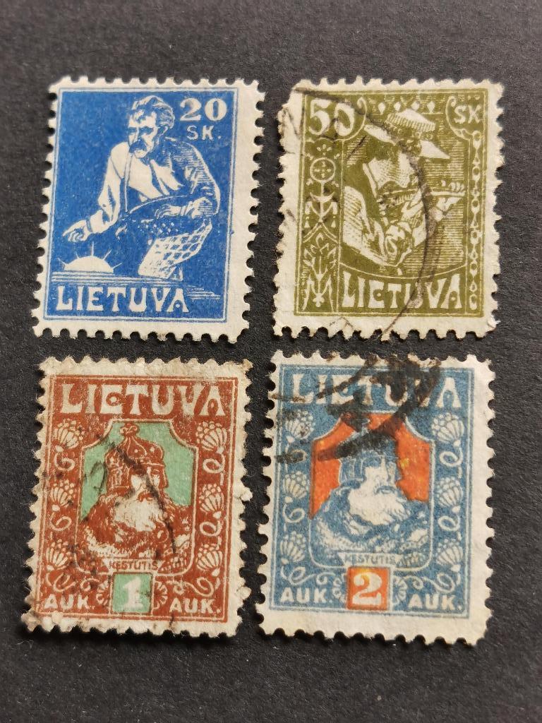 Litouwen 1921 - zaaier, landbouwer, Kestutis, Ophalen of Verzenden, Overige landen, Gestempeld