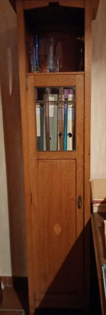 2 classeurs, 25 à 50 cm, Avec tablette(s), Utilisé, Chêne