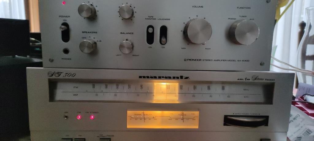 AMPLI PIONEER SA-5300 TUNER MARANTZ AM/FM ST 300, Audio, Tv en Foto, Tuners, Ophalen, Zo goed als nieuw