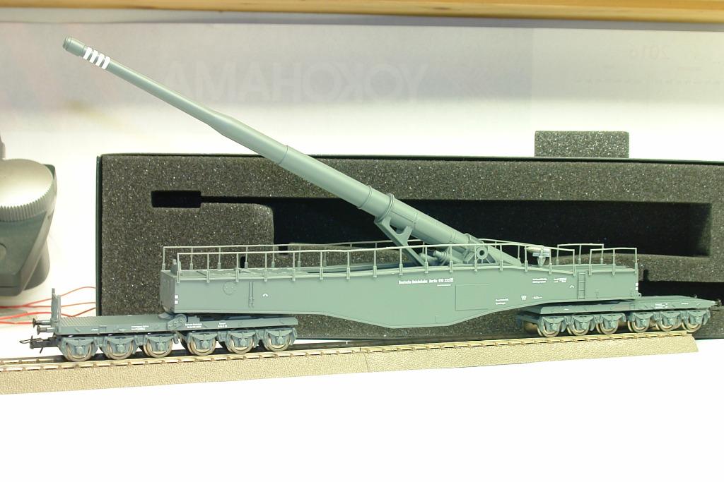 RIVAROSSI HRS6534 CANON SUR RAIL KRUPP K5 LEOPOLD WW2 DEUTSC, Autres marques, Enlèvement ou Envoi, Wagon, Comme neuf