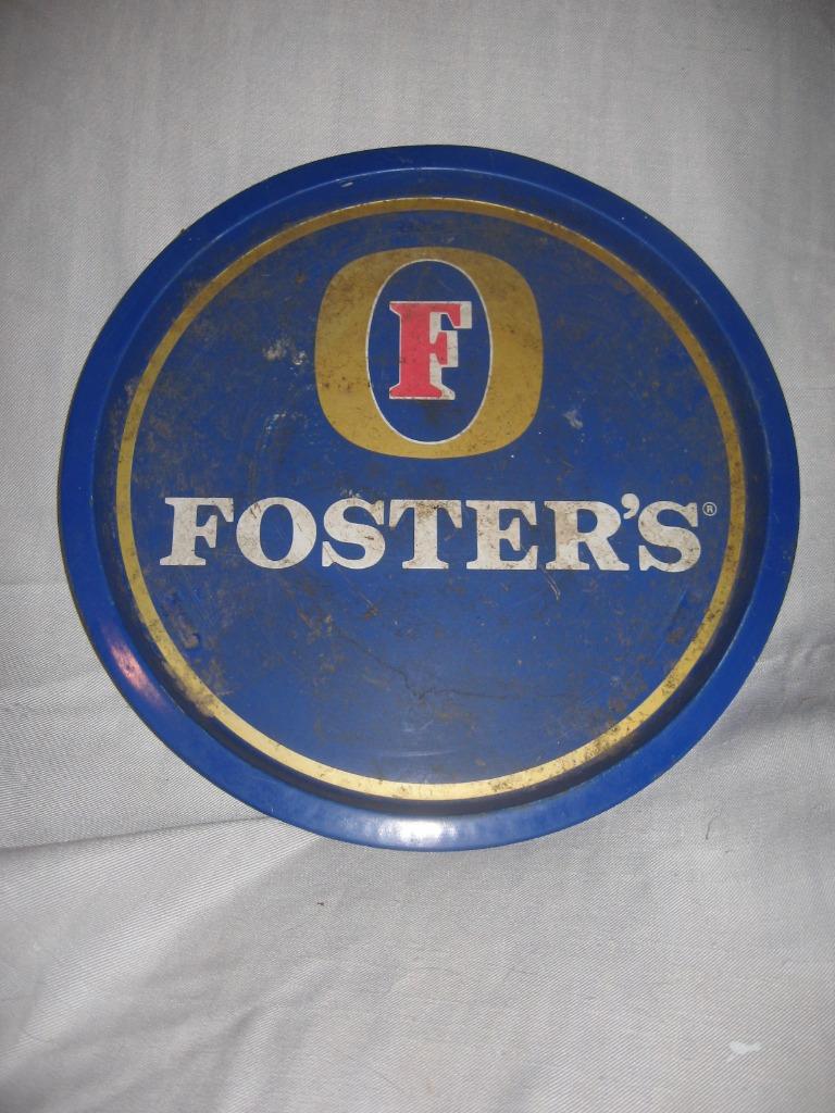 Ancien plateau en fer à bière anglais Foster's. Diamètre : 3, Collections, Enlèvement ou Envoi, Utilisé, Autres types, Autres marques