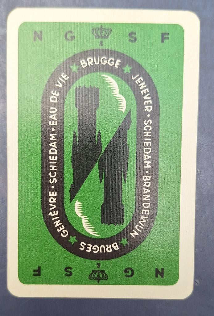 Carte à jouer Bruges — N G & S F Genievre b, green_72, Collections, Enlèvement ou Envoi, Utilisé, Carte(s) à jouer