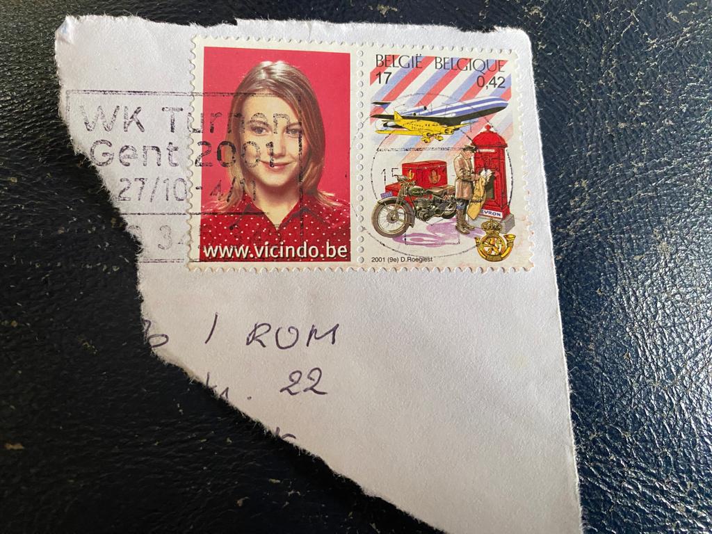 Timbre double Belgique vicindo be 2001 (9) D. Roegiest, Oblitéré, Autre, Affranchi, Aviation