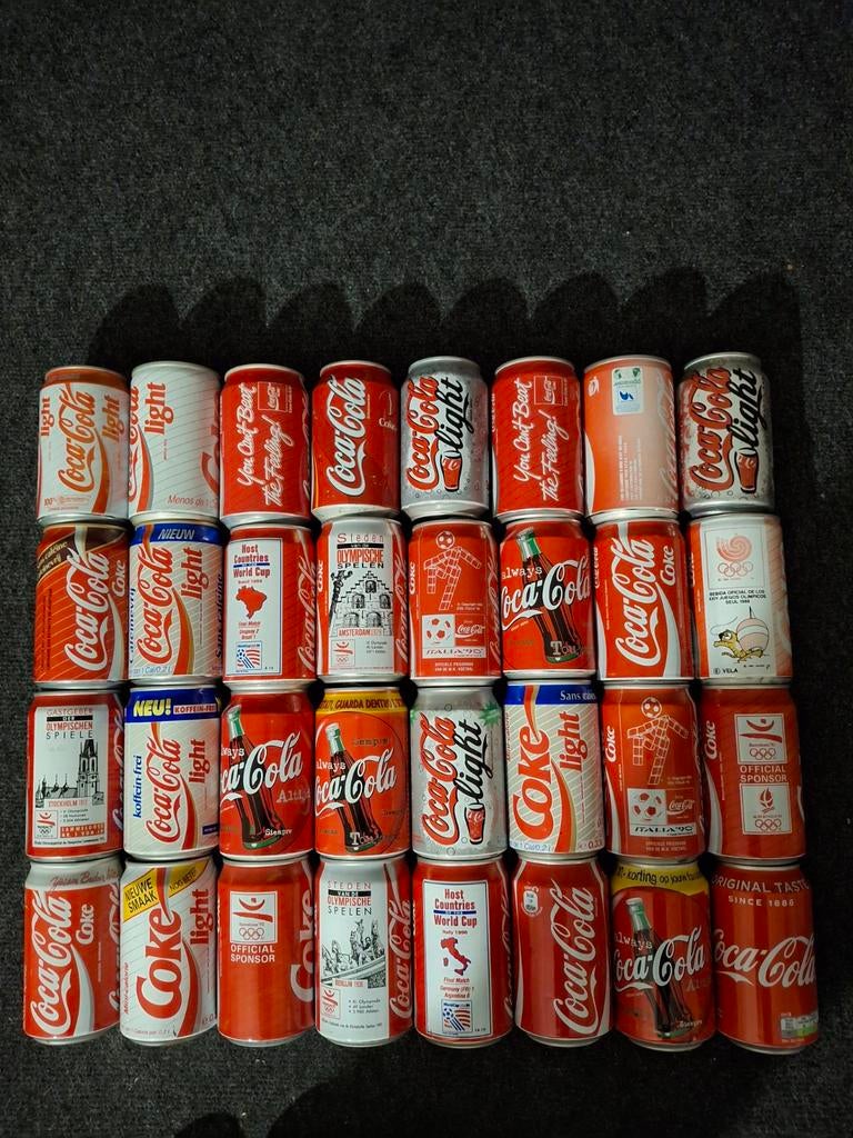 Coca-Cola blikjes, Ophalen of Verzenden, Gebruikt, Verpakking