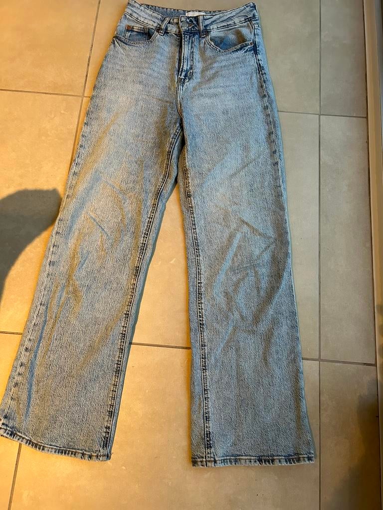 Jeans H&M hoge taille maat 38, H&M, Ophalen of Verzenden, Gedragen, Blauw