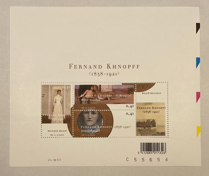 Fernand Khnopff - Feuillet de timbres - MNH - 2004, Enlèvement ou Envoi, Non oblitéré
