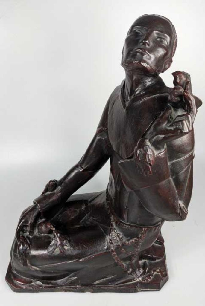 Terracotta beeld Robert Van De Velde, H. Franciscus, Antiek en Kunst, Ophalen