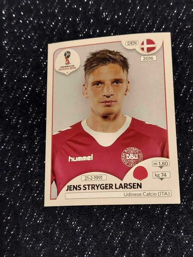 Panini/Sticker/Jens Stryger Larsen/Denemarken/WK 2018, Verzenden, Nieuw, Poster, Plaatje of Sticker