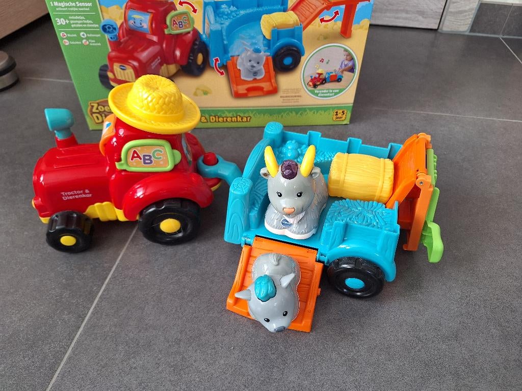 Tractor en dierenkar Zoef Zoef dieren Vtech, Ophalen, Gebruikt