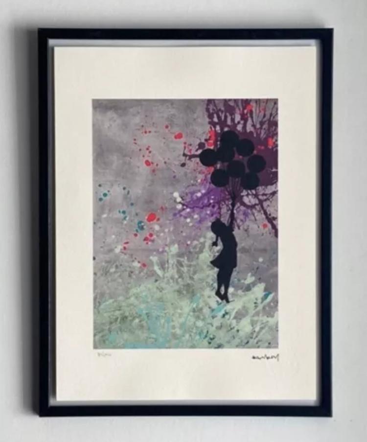 BANKSY : lithographie encadrée avec certificat, Enlèvement ou Envoi