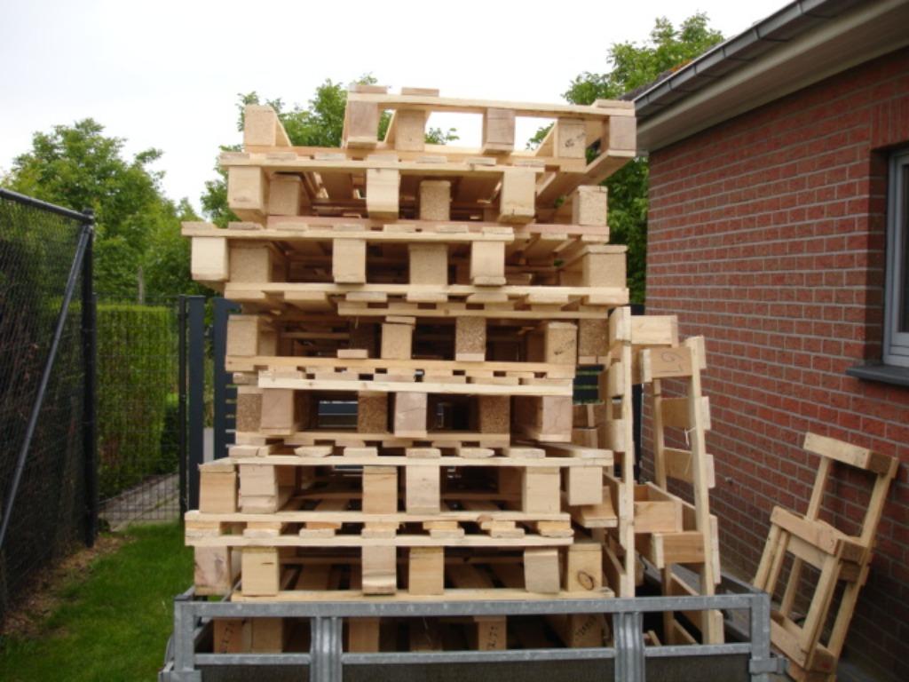 brandhout paletten, Ophalen