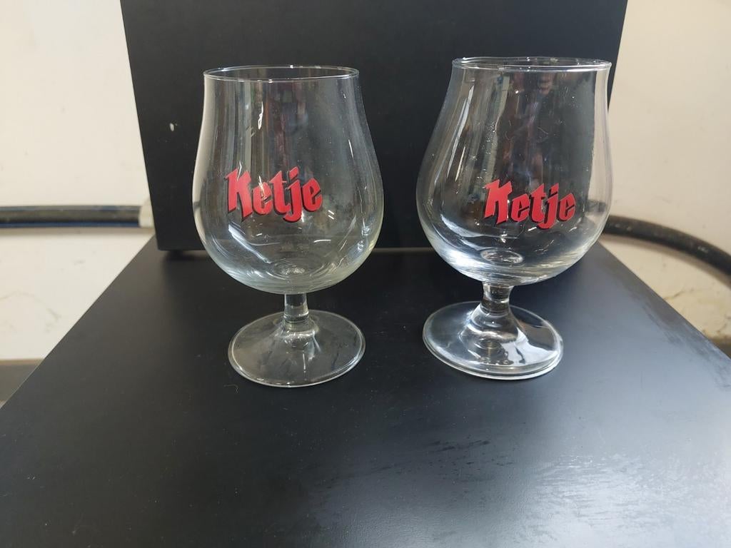Bierglas Ketje, Ophalen of Verzenden, Zo goed als nieuw, Bierglas