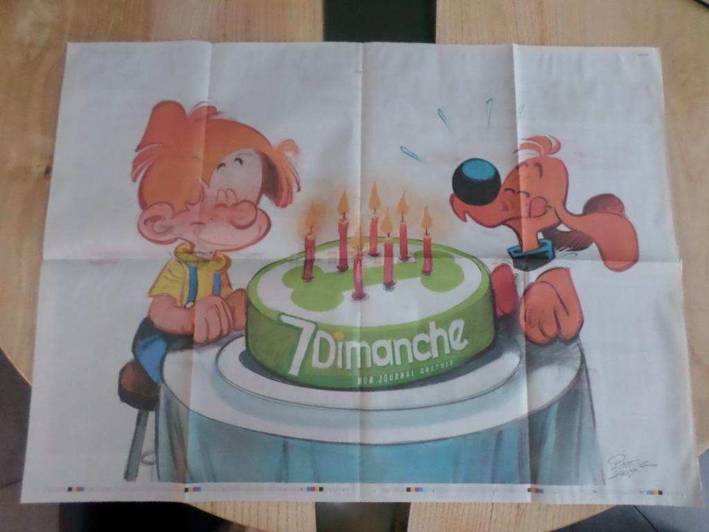 Boule et Bill - poster journal 7dimanche - 2019, Verzamelen, Rechthoekig Liggend, Ophalen of Verzenden, Zo goed als nieuw, A1 t/m A3
