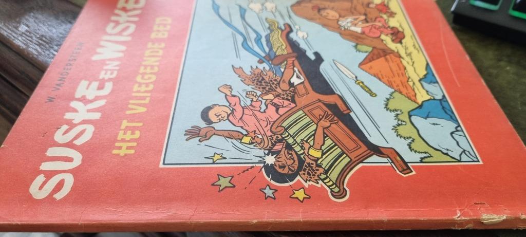 Het vliegende bed 1959 1e druk, Boeken, Stripverhalen, Gelezen, Willy Vandersteen, Eén stripboek, Ophalen of Verzenden